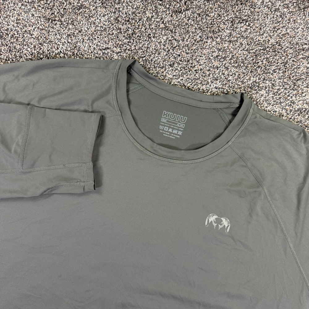 Kuiu Gila Crew Neck Shirt Mens 3XL Olive Green UPF 50 Anti-Odor Hunting Tee